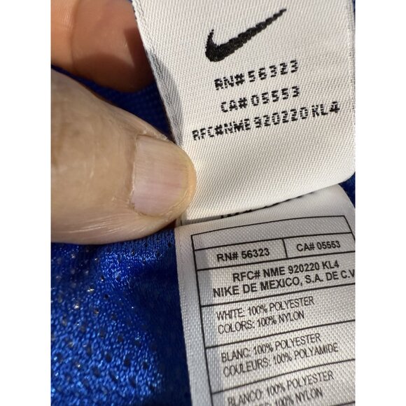 NFL Detroit Lions Nike Team Flag Football Jersey XL Blue/White 100% Polyester Me - Picture 4 of 12